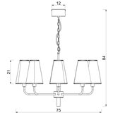  luster na lancu tortola 8xE14/15W/230V braon/krem | Eponuda.com