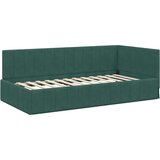  Kutni okvir kreveta Tamnozelena 90 cm x 200 cm Baršun | shoptok.hr