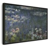  Slika - Claude Monet – Waterlilies: Green Reflections 60x40 U crnom drvenom okviru | shoptok.hr