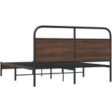  Okvir kreveta bez madraca smeđa boja hrasta 150x200 cm drveni | shoptok.hr