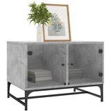  Stolić za kavu sa staklenim vratima boja betona 68,5x50x50 cm | Eponuda.com