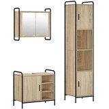  Set ormarića za kupaonicu 3 kom. Hrast sonoma 40 x 36 x 181 cm - Hrast sonoma Ormarić za umivaonik (1 vrata i 1 polica) + viseći | shoptok.hr
