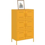 vidaXL Visoka komoda boja senfa 67 x 39 x 113 cm čelični | shoptok.hr