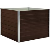 Maison Chic Dvignjeno Cvetlično korito - Cvetlični Lonec pocinkano jeklo 100x100x77 cm rjavo, (21789016) Cene