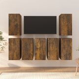 The Living Store TV omarice 7 kosov dimljeni hrast 30,5x30x60 cm konstruiran les - TV Omarica, (21374806) | Shoptok.si