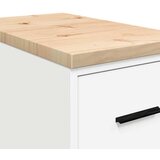  Garažni ormar za odlaganje bijeli 30x51x85 cm masivne borovine | shoptok.hr