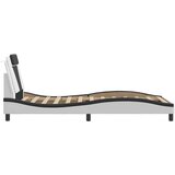  Okvir za krevet Viana bez madraca bijelo-crni 100x200cm umjetna koža | shoptok.hr