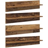 Police na zidu s policom 4 pcs Staro drvo 80 x 11,5 x 18 cm | shoptok.hr
