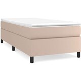  Krevet s oprugama i madrac cappuccino 90x200 cm od umjetne kože | shoptok.hr