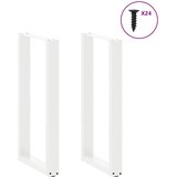  Noge za barski stol U-oblika 2 kom Bijele 50 x (90-91) cm Čelik | shoptok.hr