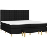  Krevet s oprugama i madracem crni 200x200 cm od tkanine | shoptok.hr
