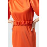 Lafaba Women's Orange Long Balloon Sleeve Engagement Dress | shoptok.hr
