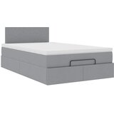  Otomanski krevet s madracem svjetlosivi 120x190 cm tkanine | shoptok.hr