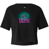 Nike Sportswear Majica smaragdno zelena / neonsko ljubičasta / crna / bijela