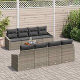 vidaXL Vrtna sedežna garnitura s shranjevanjem 9 pcs Siva poli ratan, (5000153497) | Shoptok.si
