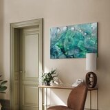  Slika - Turquoise Leaves (1 Part) Wide 120x80 | shoptok.hr