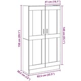 vidaXL Visoka omara artisan hrast 82,5x30,5x185 cm inženirski les | Shoptok.si