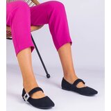 D/CEO marka niezdefiniowana Black ballet flats adorned with a crystal buckle Demetra | Shoptok.si