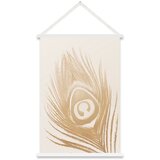 Dekordom slika KAKAMONO 60x90 - KARA26470 - Beige Peacock Feather | ePonuda.com