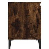 TV omarica s kovinskimi nogami dimljeni hrast 103,5x35x50 cm, (20620232) | Shoptok.si