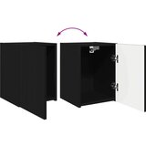  Set TV komoda Zidne 4 pcs Crna Konstruirano drvo | shoptok.hr