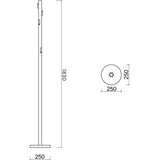 noo.ma Bež kovinski obešalnik ø 25x183 cm Yuko – | Shoptok.si