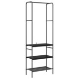 vidaXL stalak za odjeću s policama crni hrast 60 x 30 x 171 cm | shoptok.hr