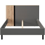 MID.YOU POSTELJA 180 cm x 200 cm , leseni material barve grafita, črna, hrast artisan | Shoptok.si