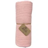 muslin prekrivač puder roze 120X120Cm četvoroslojni