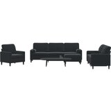 vidaXL 4-dijelni set sofa s jastucima crni baršunasti | shoptok.hr
