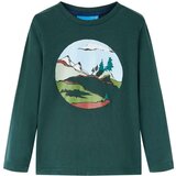  Dječja majica dugih rukava tamnozelena 104 | shoptok.hr