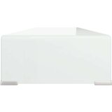 vidaXL stojalo za TV / ekran stekleno belo 100x30x13 cm | Shoptok.si