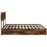  Postelja s shranjevanjem z vzglavjem Dimljeni oreh 180 x 200 cm, (5000106100) | Shoptok.si