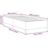 vidaXL Posteljni okvir Svetlo siva Inženirski les, kovina 90 x 200 cm | Shoptok.si