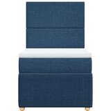  Krevet s oprugama i madracem plavi 90 x 190 cm od tkanine | shoptok.hr