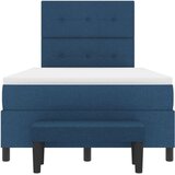  vzmetnica s posteljnino in klopjo modra 120x190 cm tkanina, (22083359) | Shoptok.si