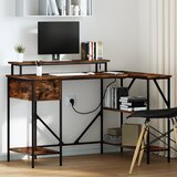 vidaXL Miza Dimljeni hrast 120 x 79 x 86.5 cm Konstruiran les Cene