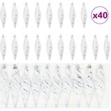  Božićna spirala u obliku kugle 40 pcs Srebrno Plastika | shoptok.hr