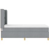 Box Spring Krevet s Madracem i LED Osvjetljenjem Svjetlosiva 100x200 cm Tkanina | shoptok.hr