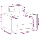 SOFA fotelja krem 100x78x80 cm tkanina | Shoptok.si