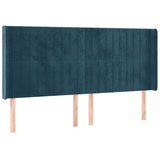  LED uzglavlje tamnoplavo 183 x 16 x 118/128 cm od tkanine | shoptok.hr