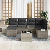  Sjedeća garnitura za vrt 7 kom. Svijetlo siva poliratan Svjetlosiva 55 x 62 x 69 cm | shoptok.hr
