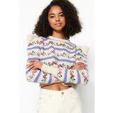 Trendyol Stone Patterned Crewneck Knitwear Sweater | Shoptok.si