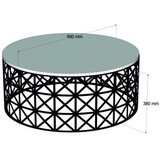 Selin Metal Ferforje - Cream CreamBlack Coffee Table | Eponuda.com