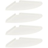  Lebdeća polica s policom s pohranom 4 pcs Bijeli 30 x 30 x 2 cm | shoptok.hr