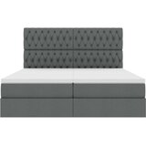  s od storage s uzglavljem Tamnosiva 200 x 200 cm Tkanina | shoptok.hr
