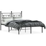 Metalni okvir za krevet s uzglavljem crni 120x200 cm | shoptok.hr