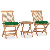  3-dijelni sklopivi vrtni blagovaonski set od masivne tikovine | shoptok.hr