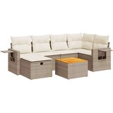 vidaXL 7-dijelni set vrtnih sofa od poliratana s jastucima bež | shoptok.hr