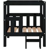  Krevet za pse crna 65 5x43x70 cm od masivne borovine | shoptok.hr